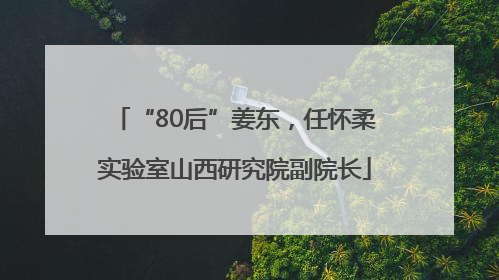 “80后”姜东，任怀柔实验室山西研究院副院长